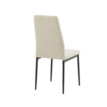 Adara Beige Stoff Esszimmerstuhl 63.5x44x89h