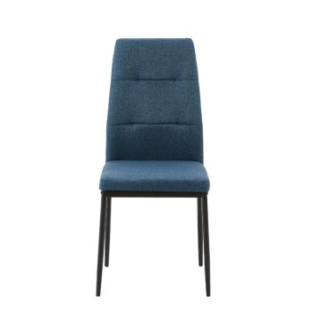 Adara blau Stoff Esszimmerstuhl 63.5x44x89h