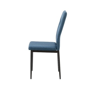 Adara blau Stoff Esszimmerstuhl 63.5x44x89h