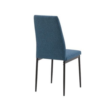 Adara blau Stoff Esszimmerstuhl 63.5x44x89h