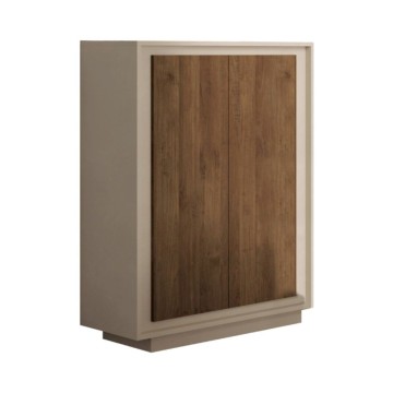 Kaschmir und Nussbaum mercure Offenes Regal mit 2 Türen 106x50x146h