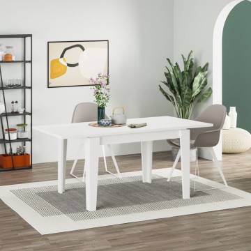 Megaron Ausziehtisch weiß 120x80 cm