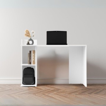 Weißer Schreibtisch mit Seitenablagen Paco1 120x51.6x87.5H