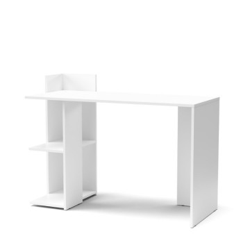 Weißer Schreibtisch mit Seitenablagen Paco1 120x51.6x87.5H