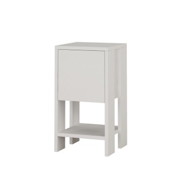 Ema weißer Nachttisch mit Klapptür 30x30x55h