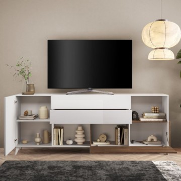 Marion weiß glänzend und mercure Anrichte 240x42x94h