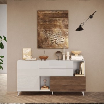 Marion weiß glänzend und mercure Anrichte 180x42x94h