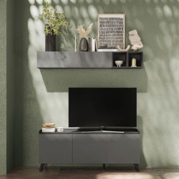 TV-Ständer 3 Türen Polan Schiefer Blei 181x42x72h