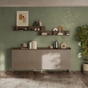 Anrichte 4 Türen Polan bronze mercure 241x42x99h