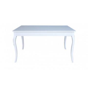 Ausziehbarer rechteckiger Tisch Liberty weiß Esche 140x85x76h
