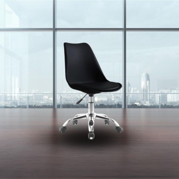 Schwarzer Bürostuhl LC719 mit ergonomischem Sitz und Rollen