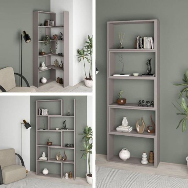 Wish taubengrau 72x22x200h ausziehbares Eckregal Wish taubengrau 72x22x200h ausziehbares Eckregal