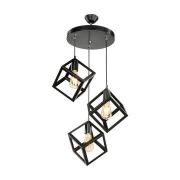 Hängeleuchte Agatha MDL3790 3 Würfel schwarz
