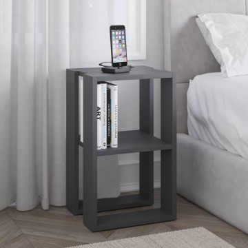 Nachttisch zwei Regale anthrazit Lonie 34x30x55h