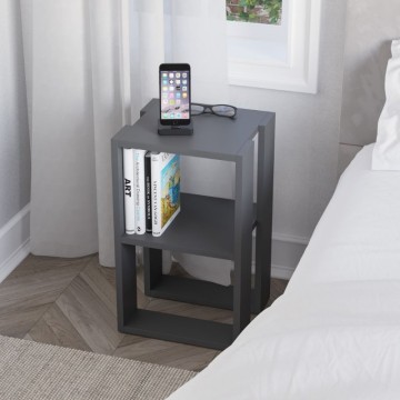 Nachttisch zwei Regale anthrazit Lonie 34x30x55h
