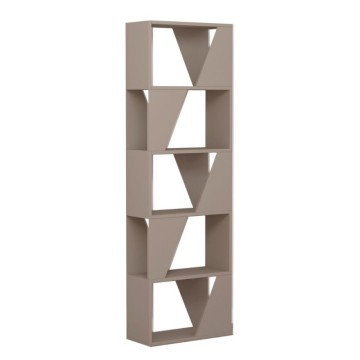 Taubengraues Bücherregal mit 5 Fächern Rahmen 54x168