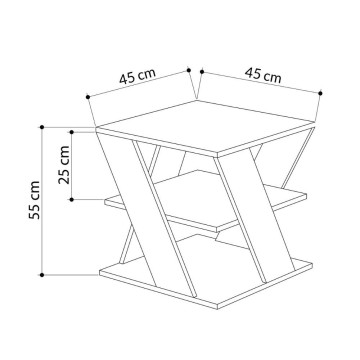 Cyclo 45x45 taubengrau Couchtisch