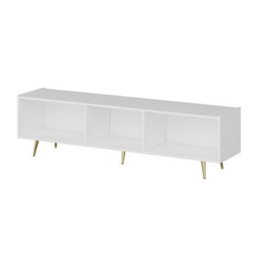TV-Schrank 3 Türen weiß Jose Gold Details 180x42x50h