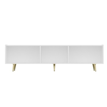 TV-Schrank 3 Türen weiß Jose Gold Details 180x42x50h