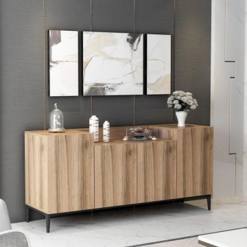 Ellaria Nussbaum 4-türiges Sideboard 160x42x75h