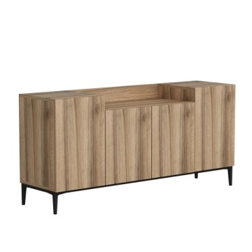 Ellaria Nussbaum 4-türiges Sideboard 160x42x75h
