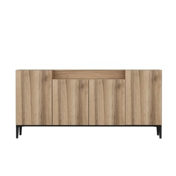 Ellaria Nussbaum 4-türiges Sideboard 160x42x75h