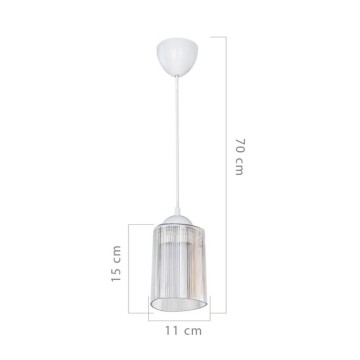 Deckenleuchte mit dreieckigem Schirm aus klarem Kunststoff Optical MDL4125