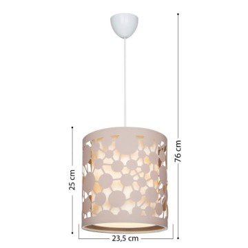 Deckenlampenschirm beige mit Sommerschnitzereien ASZ1179
