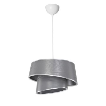 Deckenleuchte mit grauem Schirm in Holzoptik Lima MDL5132