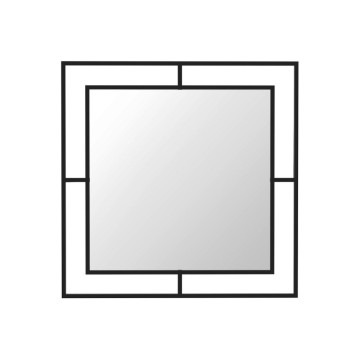 Quadratischer Eckspiegel mit doppeltem schwarzem Metallrahmen