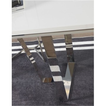 Enzio Tisch glänzend weiß lackiert 185x95x78h