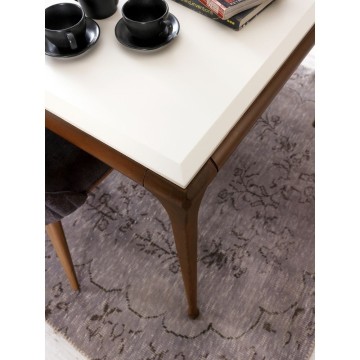 Diana weiß Nussbaum Tisch 190x105x80h