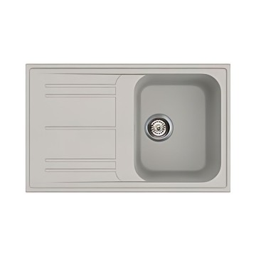 Smeg LZ791AL 1 Becken Einbauspüle mit umschaltbarer Abtropffläche 79x50 Farbe Aluminium