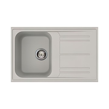 Smeg LZ791AL 1 Becken Einbauspüle mit umschaltbarer Abtropffläche 79x50 Farbe Aluminium