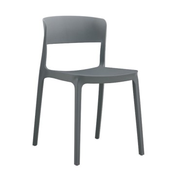 Diaspro modernes Design dunkelgrau Polypropylen Stuhl