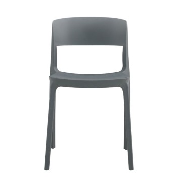 Diaspro modernes Design dunkelgrau Polypropylen Stuhl