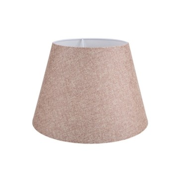 Tischlampe mit weißem Sockel und beigem Stoffschirm LAGUNAH372634