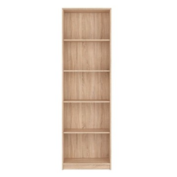 Eichenfarbenes Bücherregal 5 Fachböden Nepo 60x34x197H