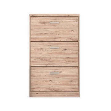 Schuhschrank 3 Klapptüren Farbe Eiche Nepo 69.5x17.5x120H