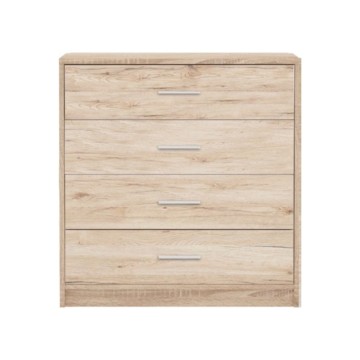Kommode mit 4 Schubladen Eiche Farbe Nepo 90x45x93H