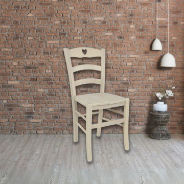 Holzstuhl Decor creme Seil festen Sitz