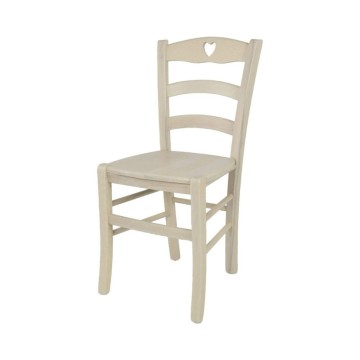 Holzstuhl Decor creme Seil festen Sitz