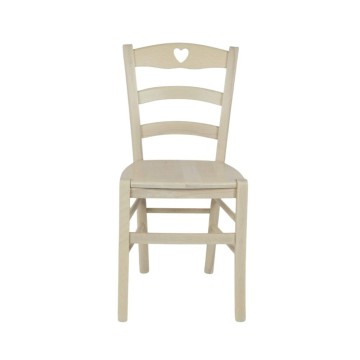 Holzstuhl Decor creme Seil festen Sitz