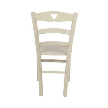 Holzstuhl Decor creme Seil festen Sitz