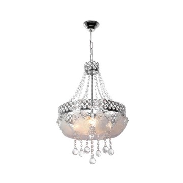 Sare MDL3550 Deckenleuchte Silber verziert Glas und Kristall Effekt Steine