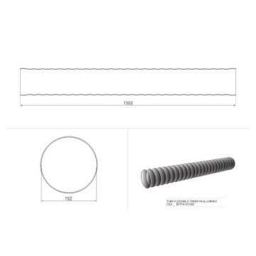 Aluminium Rundabsaughaube Schlauchdurchmesser 152 mm BVTFA1521500