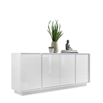 Anrichte 4 Türen weiß glänzend Ice 180x43x79H