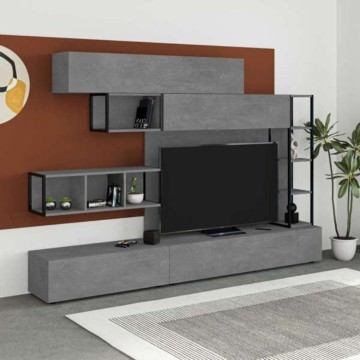 Lagerwand 260 cm Tronador Zement Farbe