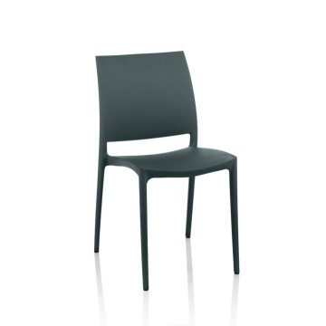 Curtis Stuhl Polypropylen Grau Metall Ergonomisches Design