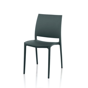Curtis Stuhl Polypropylen Grau Metall Ergonomisches Design